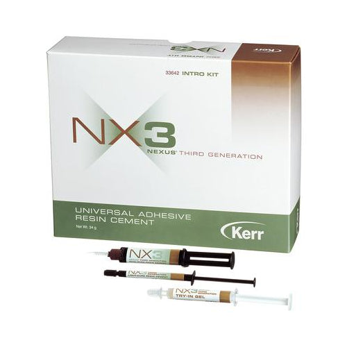 Kerr Dental 33647 NX3 Universal Adhesive Resin Cement Dual Cure Automix Syringe White Opaque 5 Gm Kerr Dental 33647 NX3 Universal Adhesive Resin Cement Dual Cure Automix Syringe White Opaque 5 Gm